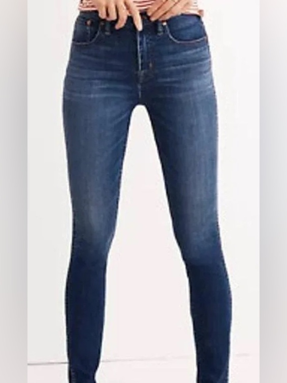 Madewell 10” high rise Skinny Jeans in Dark Blue Wash women’s size 28 tall